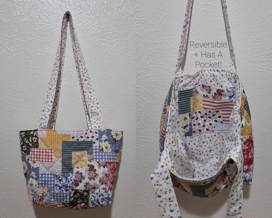 Colorful Patchwork Purses Colorful Patchwork Mini Tote Purse Bag | Quilted Tote Bag | Handmade ...