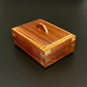 Reclaimed Cedar Wood Ring Box: Velvet Lined Keepsake