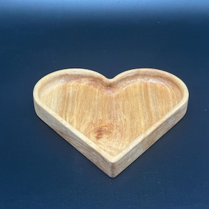Heart-Shaped Wooden Tray, Decorative catch-all tray