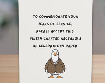 Funny Work-jubileumkaart - "Fijn bewerkte rechthoek van feestpapier"