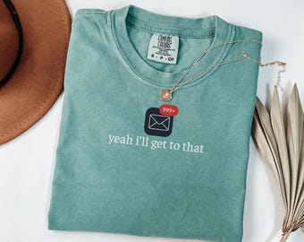 Grappig T-shirt met volledige overbelasting van e-mailinbox, cadeau voor collega, kantoorcadeau