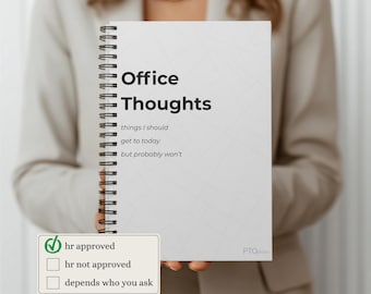 Notitieboek met spiraal voor kantoor | Funny Office Workplace Lined Line Planner Journal