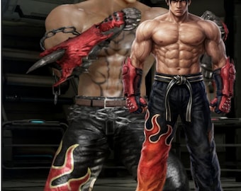 Jin Kazama Inspired Black Leather Pants – Genuine Sheep Leather