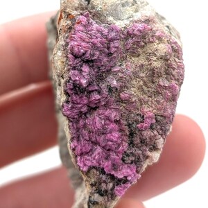 Aesthetic Cobalt Calcite Crystals on Matrix, Republic of Congo Collection