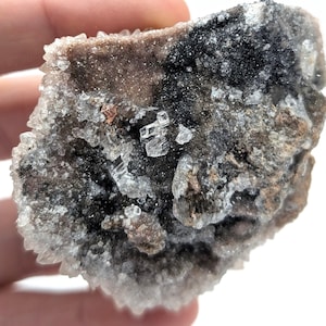 94 g. Drusy Scalenohedral Calcite Crystals on Matrix, 7.6 x 3.3 x 6.1 cm