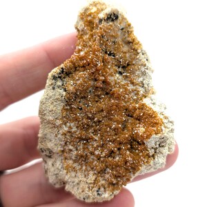 120 g. Red and Orange Vanadinite Crystals on Limonitic Matrix