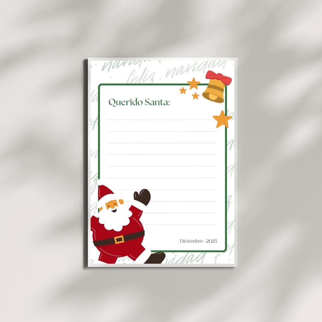 Editable Template in Canva - Letter to Santa Claus - Etsy
