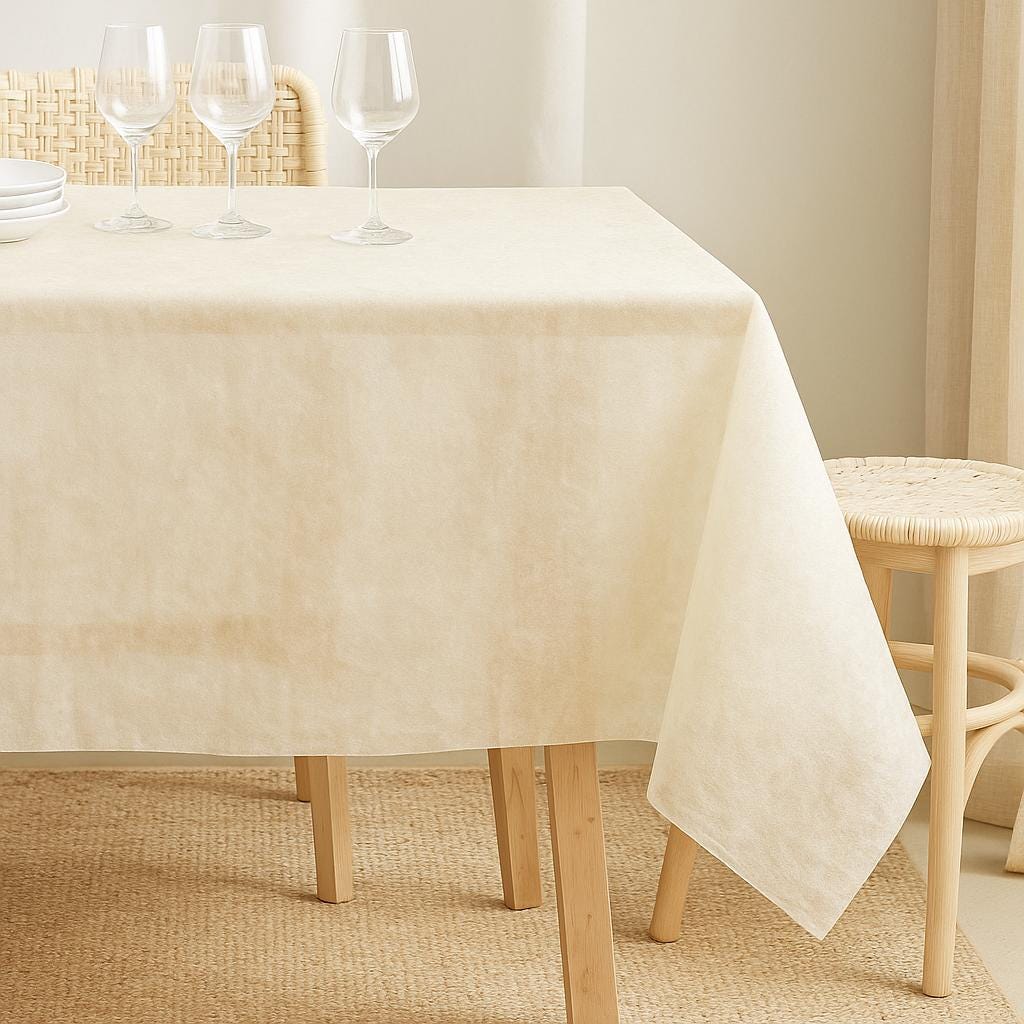 Superbe grande nappe rectangulaire décors jours travaillés - Le Grenier de Lisette