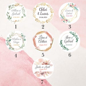Étiquettes Autocollantes Personnalisées Mariage