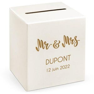 Urne Mariage Personnalisée Mr and Mrs