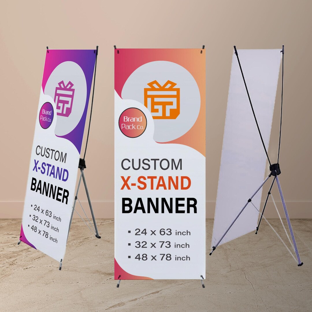 Custom X-stand Banner 3-sizes | Business Display Sign, Vinyl Poster ...