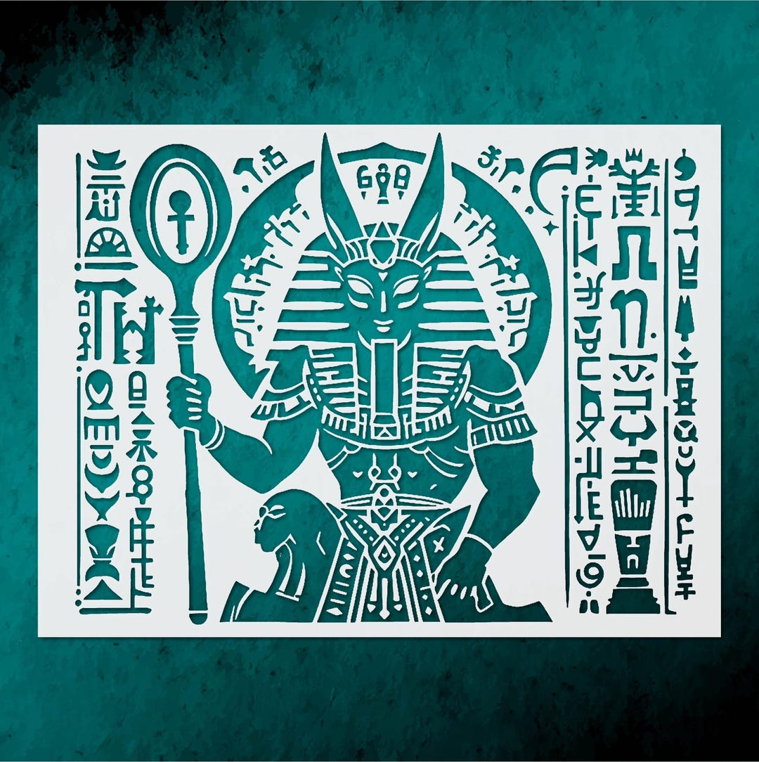 Anubis Egyptian History Stencil for DIY Wall Art Painting Decor - Etsy