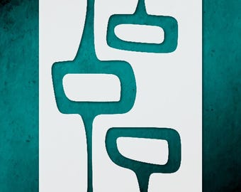 Abstract Shapes Stencil for Modern Art  Home Décor