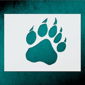 Bear Paw Large Stencil | Reusable Wall Decor + Nursery Room, DIY Crafts, Furniture Painting