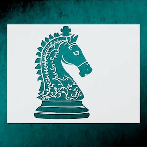 Chess Knight Stencil Template  Reusable Wall Decor  DIY Furniture Painting