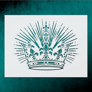 King Crown Large Wall Stencil  Reusable DIY Template for Home Decor  Crafts