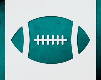 Football Silhouette Stencil for Sports Crafts and Home Decor