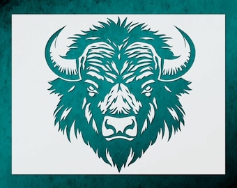 Bison Buffalo Stencil for DIY Crafts and Rustic Home Decor