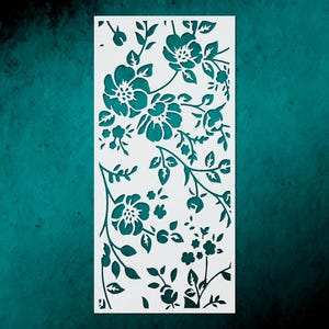Blossom Flowers Stencil  Large Reusable Wall Art Template for DIY Home Decor  Furniture Painting