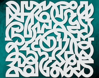 Maze Lines Stencil: Abstract Geometric Pattern (Craft & Decor)