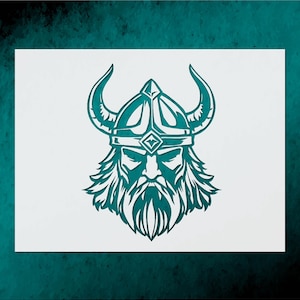 Viking Helmet Large Stencil  Reusable Wall Art Template for DIY Crafts  Home Decor