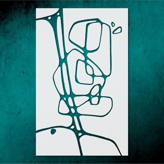 Mid Century Modern Artists Stencil for Vintage Home Decor Furniture Upcycling  Creative Projects