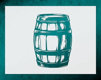 Beer Barrel Stencil for Home Bar Decor  DIY Crafts