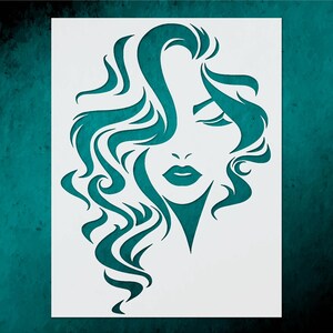 Elegant Woman Large Stencil  Reusable Wall Decor Template for DIY Crafts  Furniture Painting