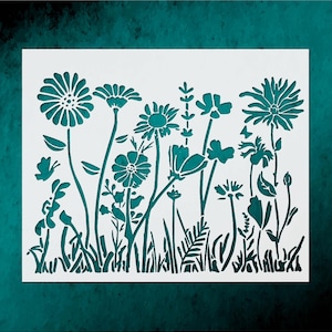 Large Flower Stencil Template for DIY Crafts Reusable Wall Decor  Furniture Painting