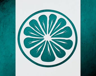 Lemon Wall Stencil: Reusable Citrus Design (Crafts and Home Decor)