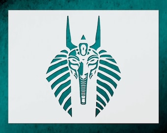 Ancient Egyptian God Icon Anubis Stencil Template Reusable Multiple ...