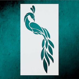 Peacock Stencil Template - Reusable for Wall Decor Furniture Painting  DIY Crafts