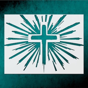 Large Cross Stencil Template for DIY Crafts  Wall Décor  Reusable Design for Furniture Painting