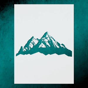 Mountain Landscape Stencil Template  Reusable Wall Decor  DIY Crafts  Furniture Painting