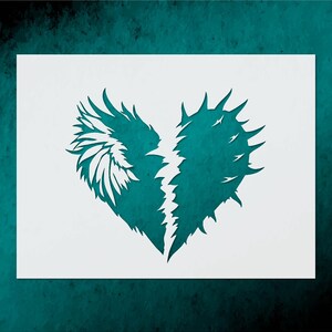 Heart Stencil | Large Reusable Wall Decor Stencil Template + DIY Crafts, Furniture Painting, Home Improvement