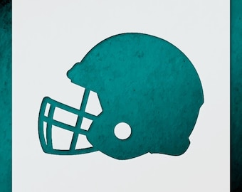 American Football Helmet Silhouette Stencil for Sports Decor and Crafting