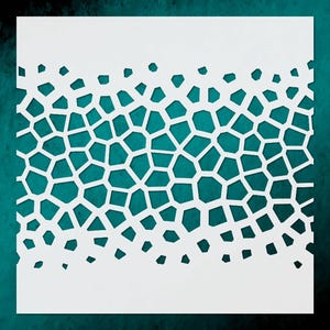Geometric Pattern Large Stencil - Reusable Wall Decor & DIY Template for Crafts, Furniture Painting, Home Improvement