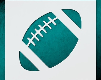 American Football Silhouette Stencil for Crafts and Decor