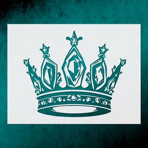 Reusable King Crown Stencil Template for DIY Crafts  Wall Decor