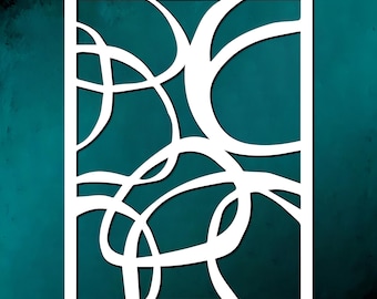 Curvy Loops Abstract Circles Stencil for Art  Decor