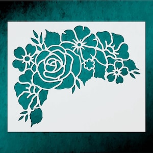 Flower Large Stencil | Reusable Wall Decor Template for DIY Crafts, Furniture Painting, Home Improvement