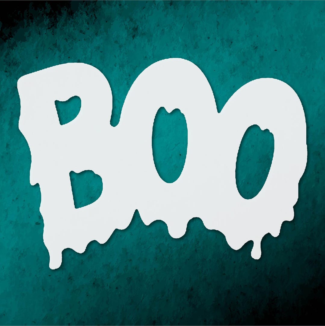 Drip Boo Drip-style Boo Stencil for Spooky Halloween Crafts and Decor - Etsy