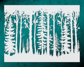 Nature Trees Stencil for DIY Crafts  Wall Art Decor