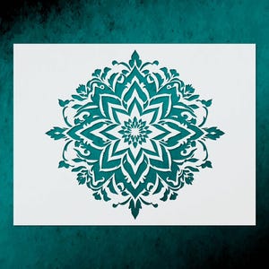 Lotus Flower Large Stencil Template for DIY Crafts  Wall Decor Reusable Design