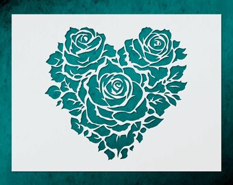 Tribal Heart Rose Stencil Multiple Sizes FAST FREE SHIPPING (600) - Etsy
