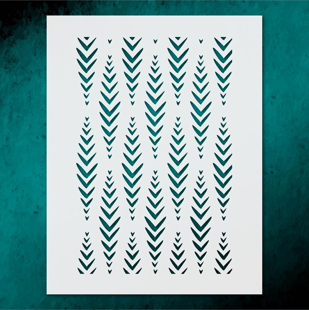 Chevron Wall Stencil: Modern Geometric Pattern (reusable, DIY Craft) - Etsy