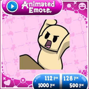 Animated Twitch Emote Chibi Angry Table Slam Bang | Rage Screaming, Streamer Emote Gif