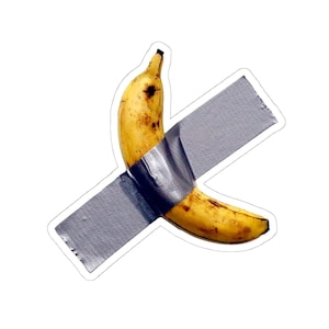 Fun Retro Banana Duct Tape Kiss-Cut Stickers, Cool Laptop Decor, Unique Gift for Teens, Quirky Wall Art, Fruit Lover&#39;s Accessory