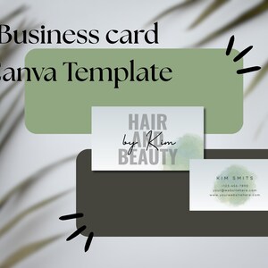 Plantilla de tarjeta de presentación imprimible, descarga instantánea, tarjeta telefónica DIY, tarjeta editable, plantilla de Canva, producto digital