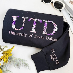 Sudadera universitaria bordada personalizada, cuello redondo de hermandad, camiseta de escuela secundaria universitaria, regalo de graduación para un amigo